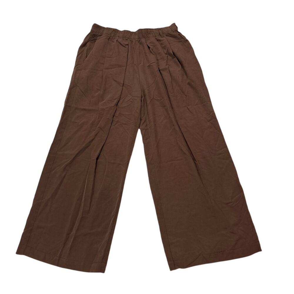 Free People XL Nothin to Say Pleated Trouser Pants Wide Leg Capsule Wardobe - Picture 2 of 9